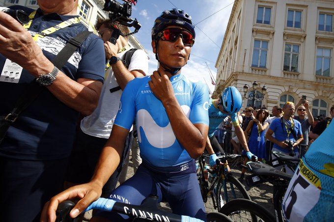 Nairo-Quintana etapa 1 Tour de Francia 2019 - Ph. Movistar Team - Bettini Photo -Escarabajos-Colombianos