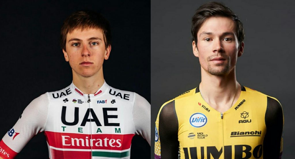 Roglic y Pogacar carrera