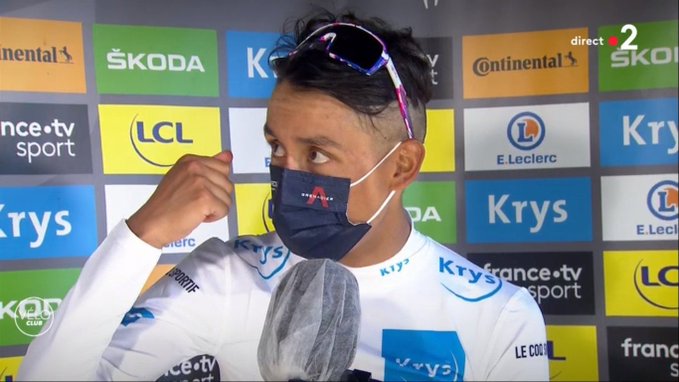 Egan Bernal sobre su cabello Tour de Francia 2020