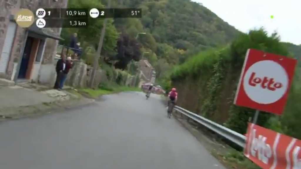 Rigoberto Urán ataque Flecha Valona 2020 - www.ciclismocolombiano.com