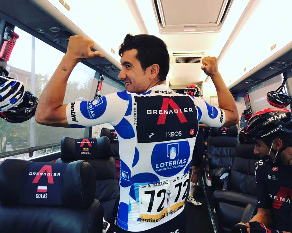 Carapaz agradecimiento en la Vuelta a España 2020 mensaje Sosa Compañeros