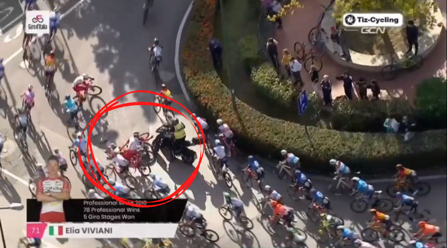 Elia Viviani moto Giro de Italia 2020