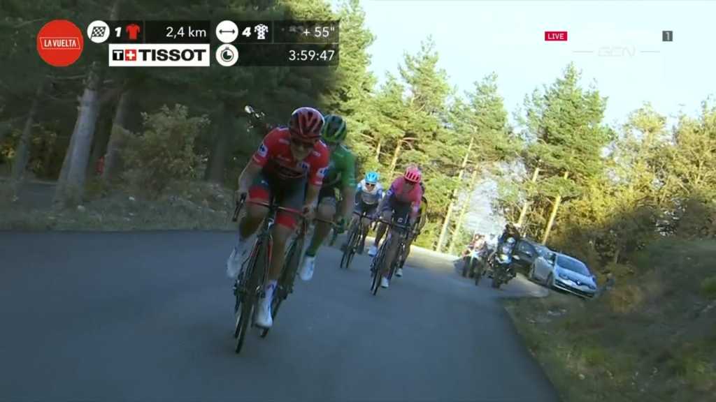 Roglic y su ataque a Carapaz en la etapa 8 de La Vuelta a España 2020