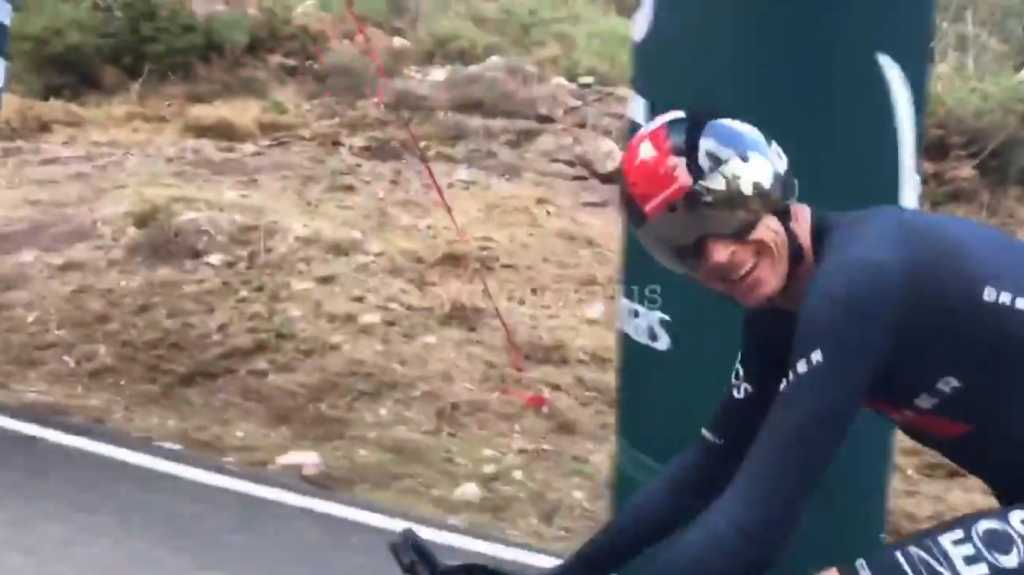 Mensaje Froome aficionado crono Vuelta a España 2020