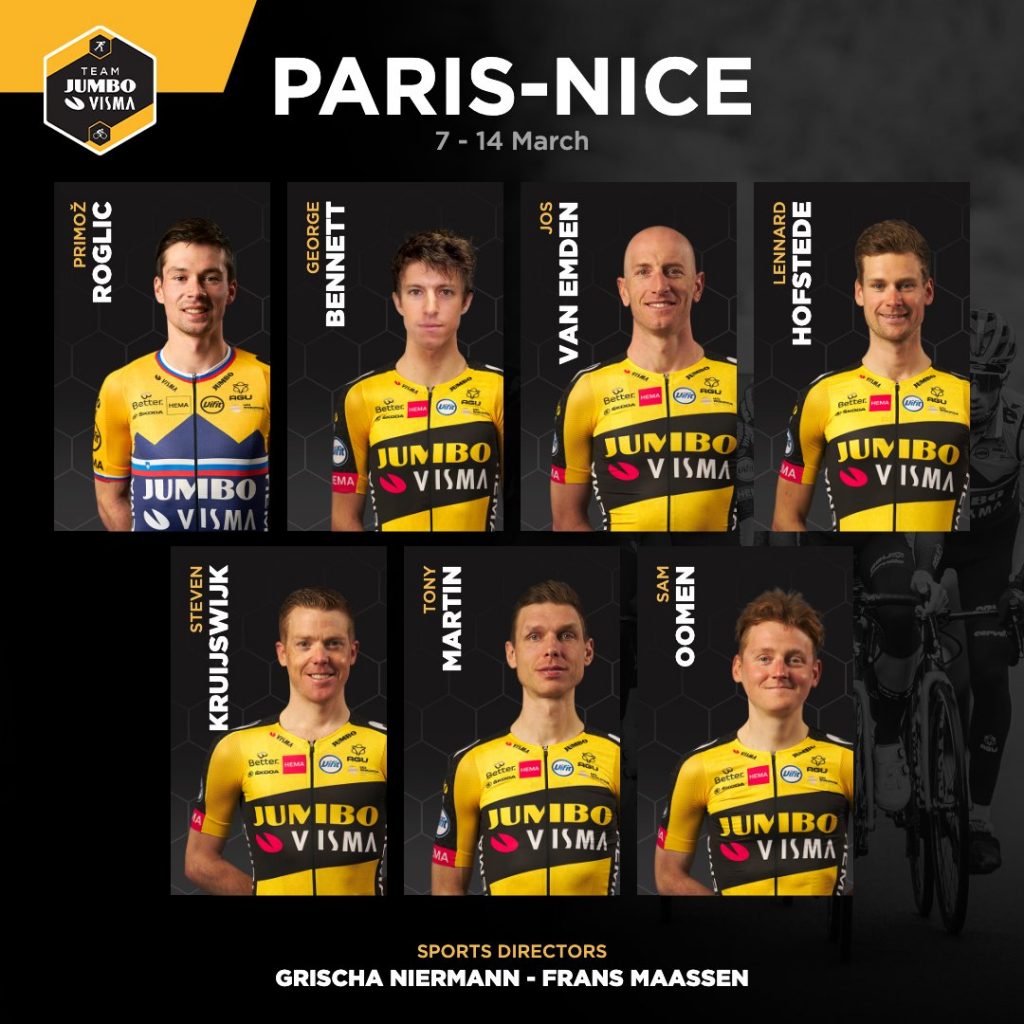 Jumbo Visma equipo París Niza 2021