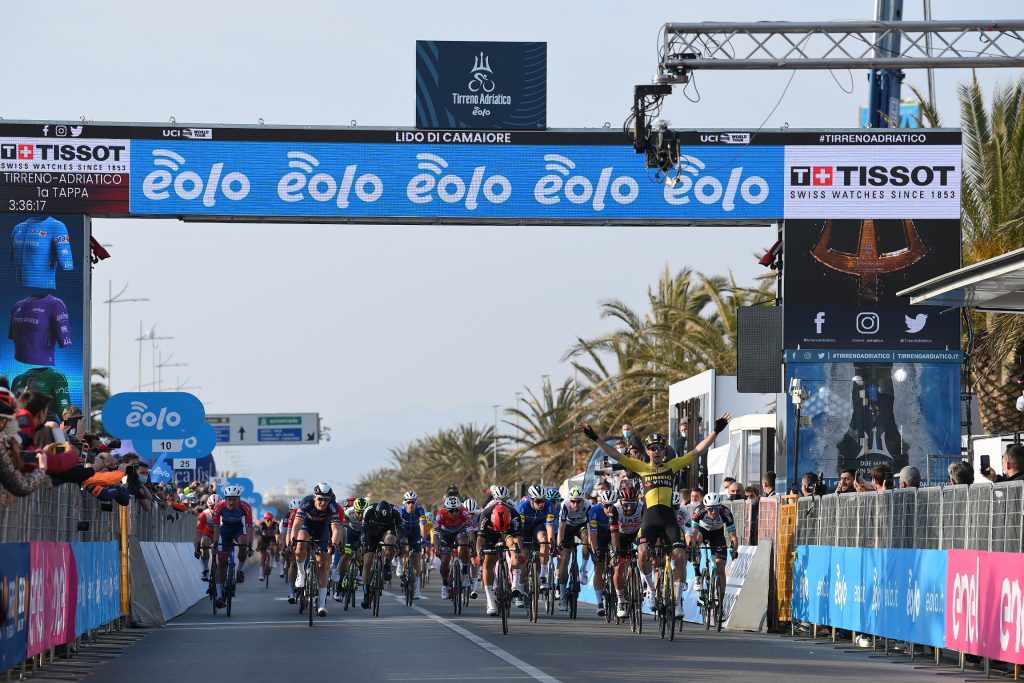 Gaviria Van Aert 2021 Tirreno sprint etapa 1