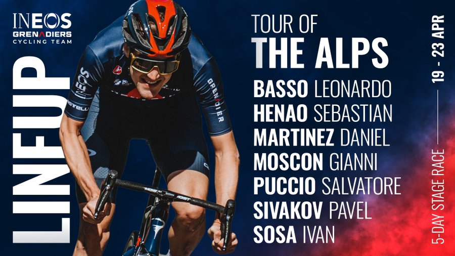 Ineos equipo Tour de los Alpes 2021