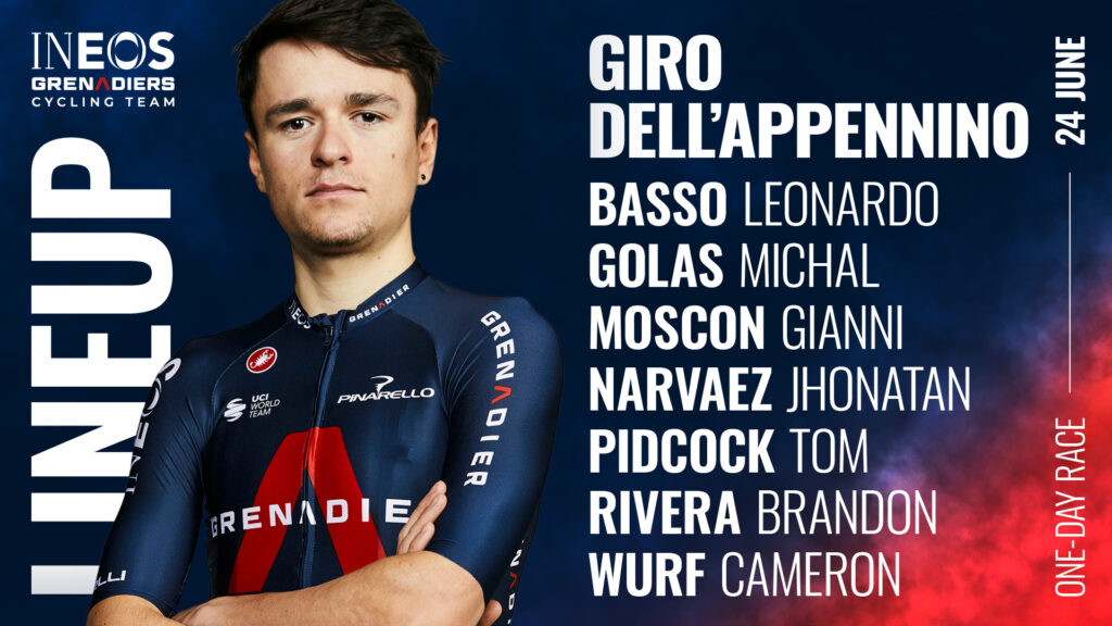 Ineos Grenadiers y la escuadra con la que correrá el Giro Dell'Apennino 2021 ok