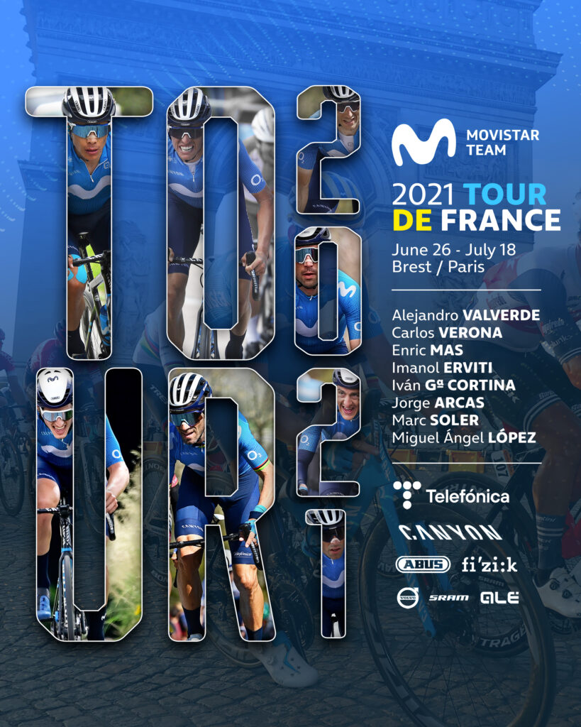 Movistar Team y la escuadra con la acompañará a Miguel Ángel López en el Tour de Francia 2021