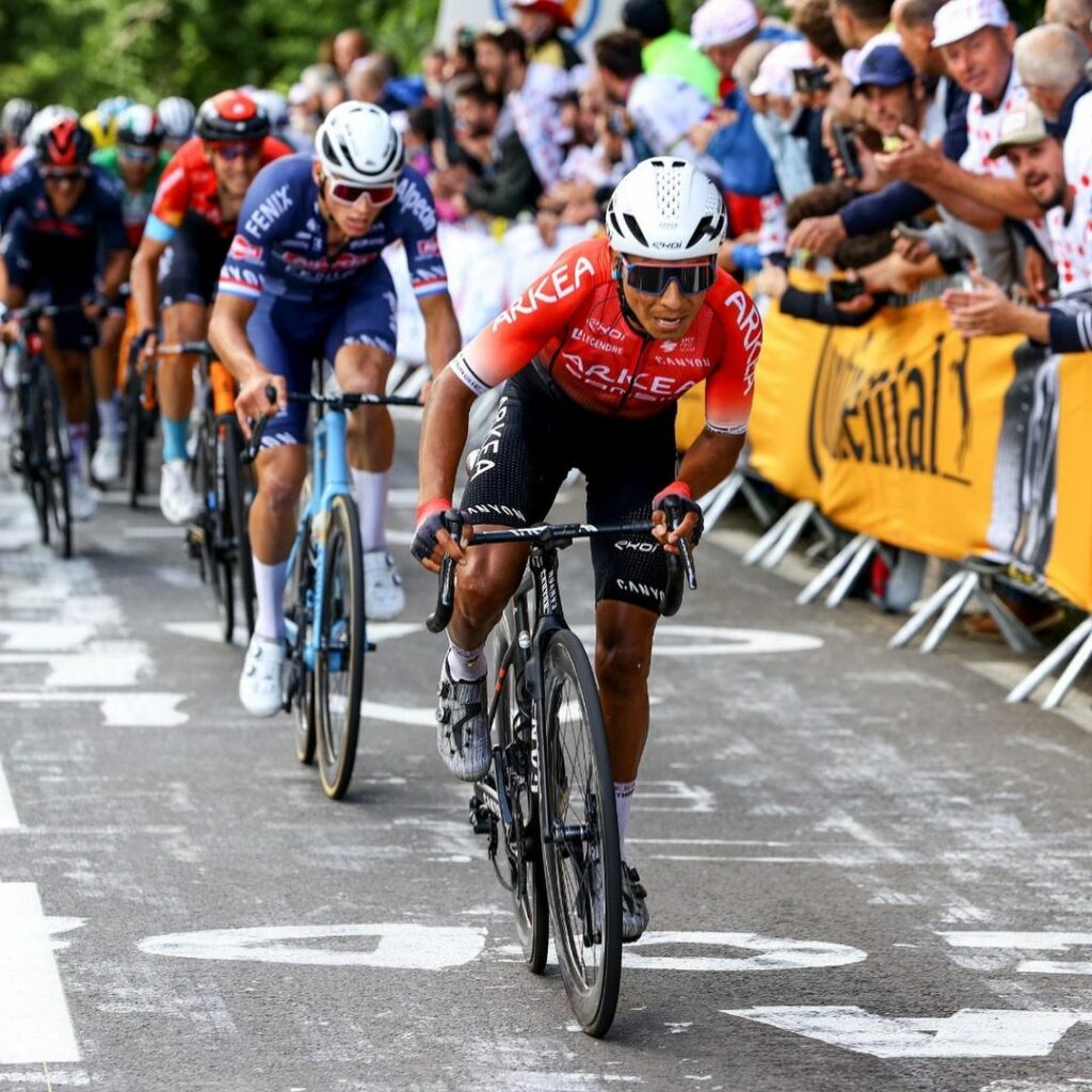 Nairo Quintana, durante su intento de fuga en la etapa 2 del Tour de Francia 2021