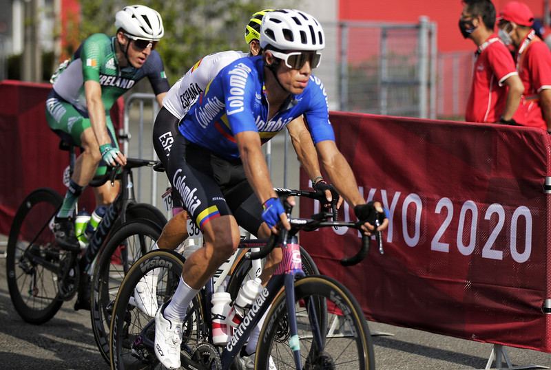 Urá terminando carrera en Tokio 2020