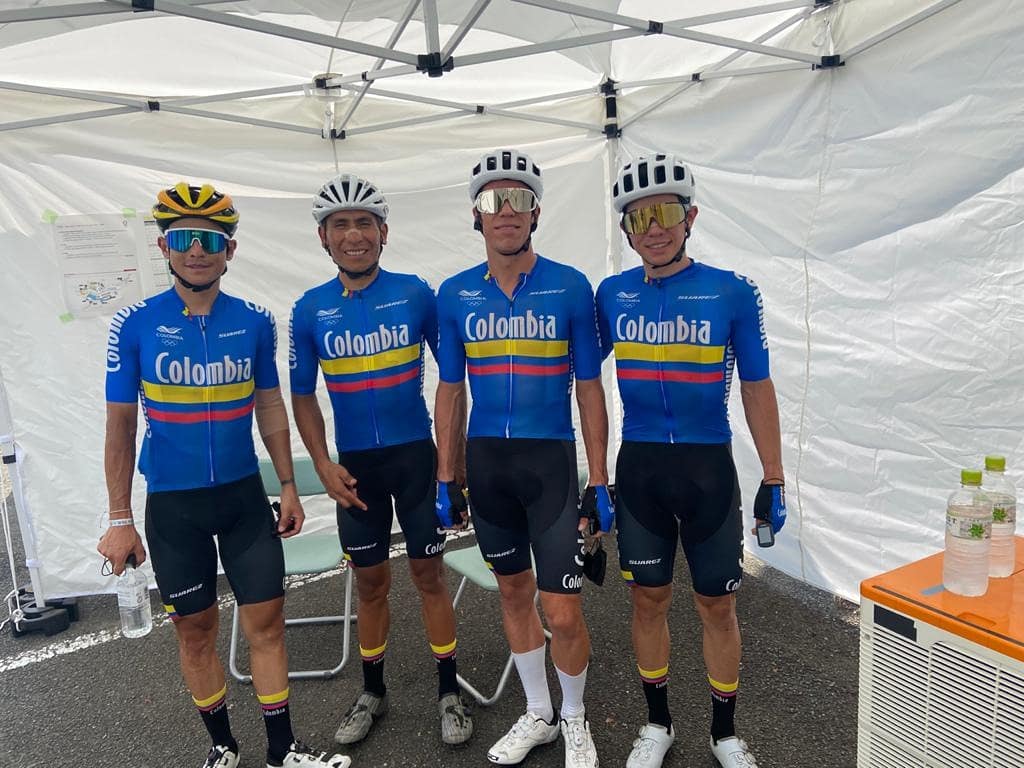 Nairo Quintana con Urán Chaves e Higuita en Tokio 2020