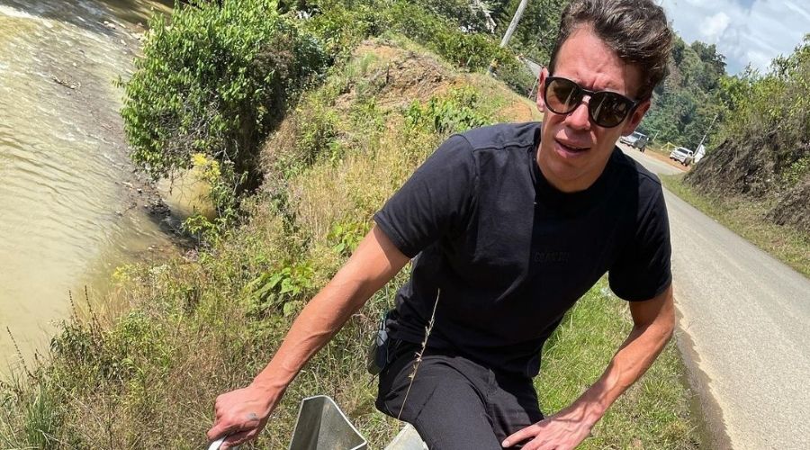 Rigoberto Urán broma entrenamiento velódromo