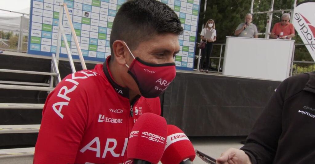 Nairo Quintana entrevistando