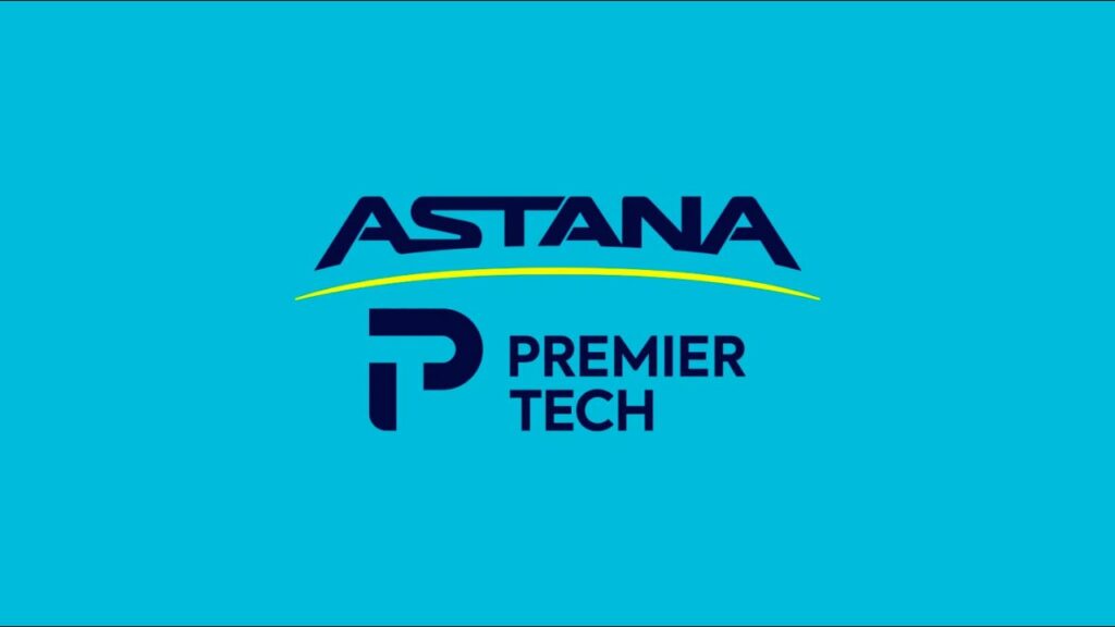 Astana premier Tech Logo azul marino