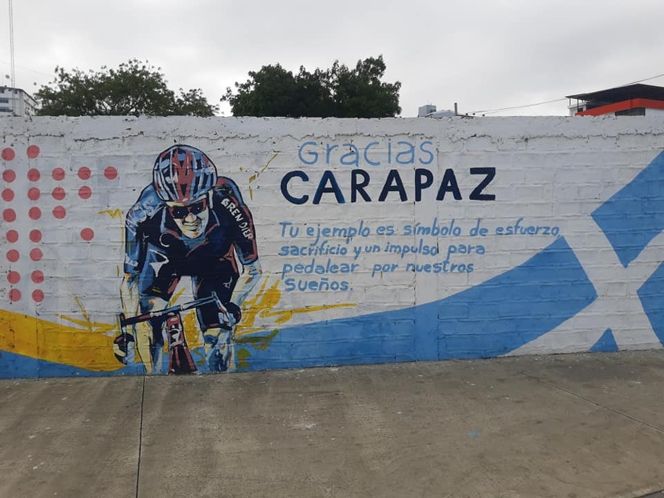 Richard Carapaz emotivo mural