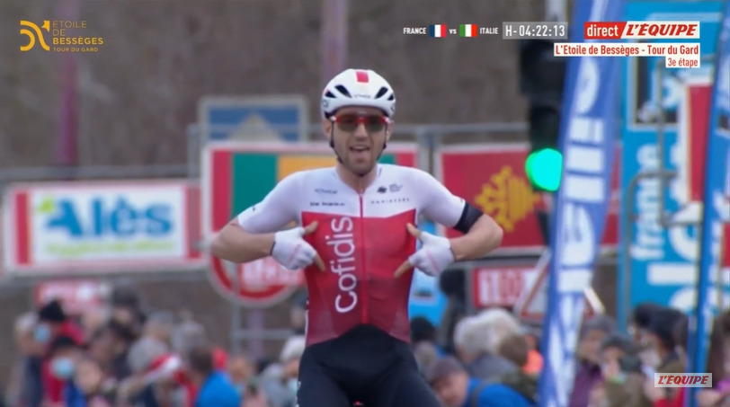 Benjamin Thomas gana la etapa 3 de la Estrella de Besseges 2022