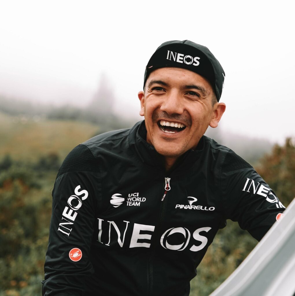 Richard Carapaz riendo en Carchi