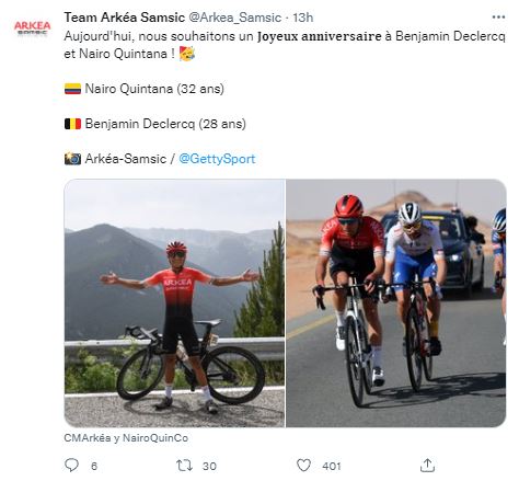 Nairo Quintana, estos son los mensajes que recibió el colombiano por su cumpleaños