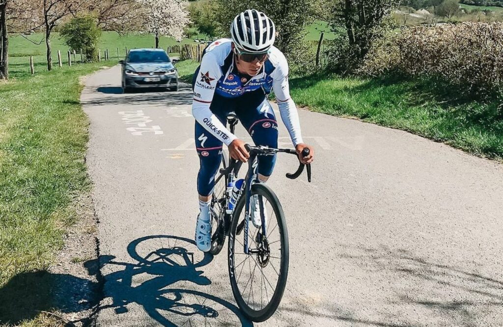 Remco Evenepoel en su bicicleta